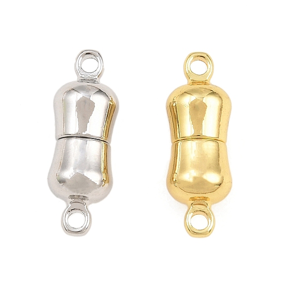 Brass Magnetic Clasps, Column, Rack Plating, Long-Lasting Plated, Rack Plating, Long-Lasting Plated, Cadmium Free & Lead Free