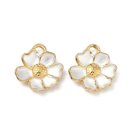 Spray Painted 304 Stainless Steel Pendants, Flower Charms, PVD Vacuum Plating, Long-Lasting Plated