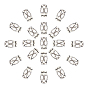Tibetan Style Alloy Hollow Large Hole Beads, Lead Free & Cadmium Free, Drum