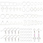 DIY Dangle Earring Making Kits, with 304 Stainless Steel Geometric Linking Ring and Brass Earring Hooks, Mixed Shapes