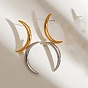 304 серьги-гвоздики из нержавеющей стали для женщин, луна, слева и справа