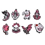 Halloween Alloy Enamel Pendants, Black