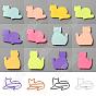 Bloc de notas con forma de gato 12 libros 12 estilo notas adhesivas, y 12pcs 4 clips de papel de hierro de colores