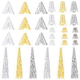 240 шт. 12 стили железные колпачки для бусин