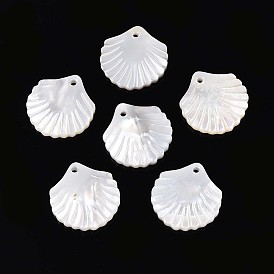 Резные подвески из натуральных белых ракушек, подвески в форме ракушек