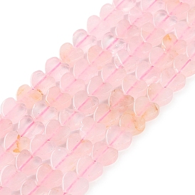 Natural Rose Quartz Beads Strands, Heart