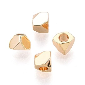 Spacer бисер латунные, без кадмия, без никеля и без свинца, граненые, самородки