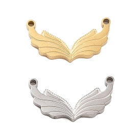 Ion Plating(IP) 304 Stainless Steel Pendants, Laser Cut, Wing Charm