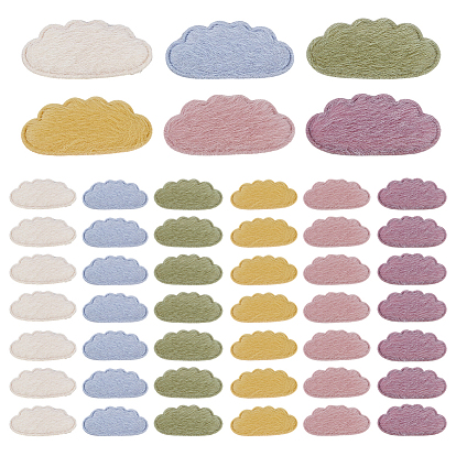 48шт. 6 цвета тканевые облачные украшения аксессуары, для поделок аксессуары для волос