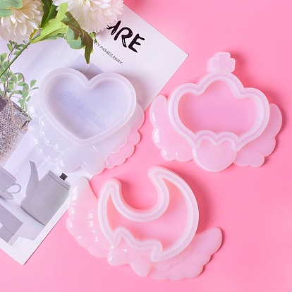 Heart/Crown/Moon/Round Storage Box DIY Food Grade Silicone Mold, Resin Casting Molds, for UV Resin, Epoxy Resin Craft Making
