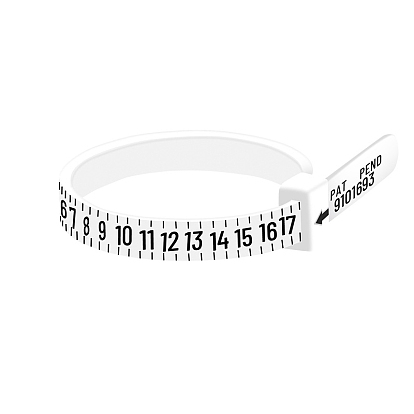 Plastic Ring Sizer Measuring Tool, Finger Measuring Belt