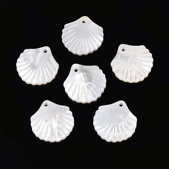 Резные подвески из натуральных белых ракушек, подвески в форме ракушек