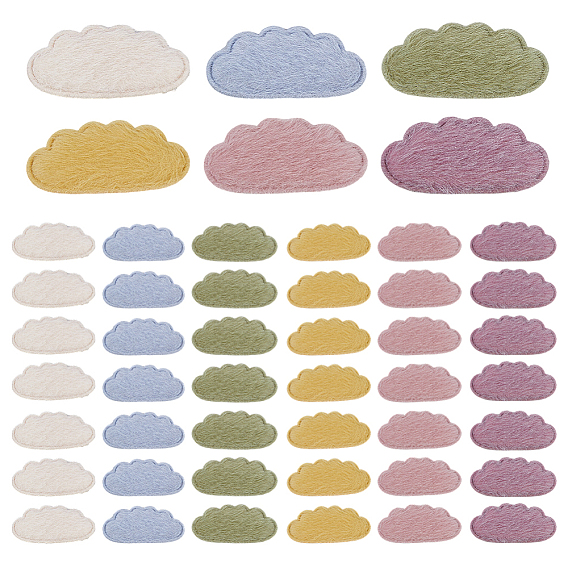 48шт. 6 цвета тканевые облачные украшения аксессуары, для поделок аксессуары для волос