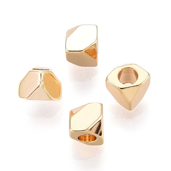 Spacer бисер латунные, без кадмия, без никеля и без свинца, граненые, самородки
