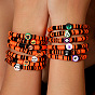 Браслеты из полимерной глины хейши на Хэллоуин, пластиковые украшения для женщин