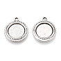 Сеттинги для кабошонов или кулона, сплав, тибетский стиль , без кадмия и без свинца, плоско-круглые