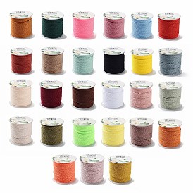 20M Polyester Braided Cord for Jewelry Making, Round