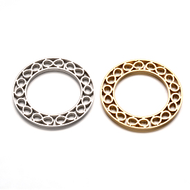 304 Stainless Steel Infinity Linking Rings, 35x2mm, Hole: 23mm