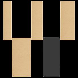 5шт 5 стили акриловая доска, инструмент для прессования глины, прямоугольные