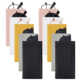 10 шт. 5 цвета прямоугольные футляры для очков из искусственной кожи, защитная сумка для солнцезащитных очков