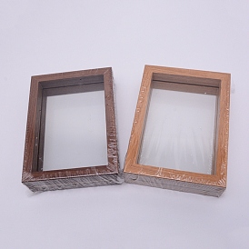 MDF Photo Frames, Glass Display Pictures, for Tabletop Display Photo Frame, Rectangle
