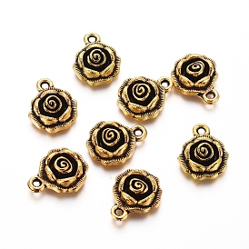 Tibetischer stil Aluminium Anhänger & Charms, Rose