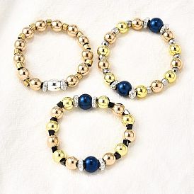 304 & 201 нержавеющая сталь с глиняными браслетами, вакуумное покрытие pvd