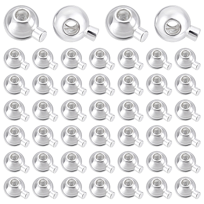 90 perles à écraser en laiton, ronde, plaqué longue durée, sans plomb et sans cadmium, crémaillère plaquage