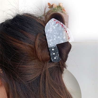 Заколки для волос с когтями из ацетата целлюлозы (смола), нож, аксессуары для волос для женщин и девочек