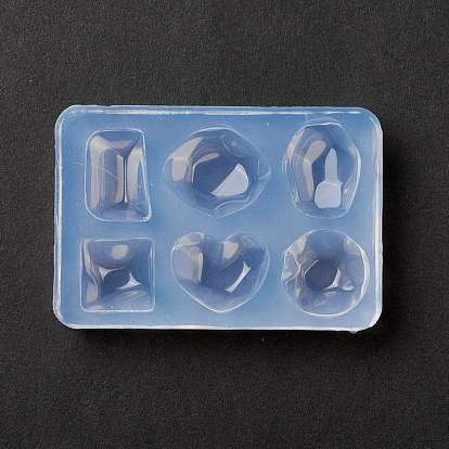 Moldes de silicona de cabujón de ondulación de agua diy, moldes de resina, para la fabricación de joyas de resina uv y resina epoxi