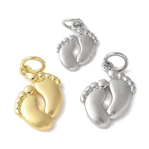 Латунные подвески, прелести для ног, без свинца и без кадмия, долговечный, без свинца и без кадмия, с целью перехода в кольце