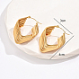 Real 18K Gold Plated 304 Stainless Steel Multi Layered Hoop Earrings