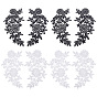 Lace Polyester Embroider Thread Iron on/Sew On Patches, Cloth Appliques, Wedding Theme, Dress Shoes Garment Decoration, Flower