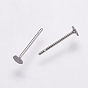 304 Stainless Steel Stud Earring Settings, Flat Pad Earring Post, Flat Round