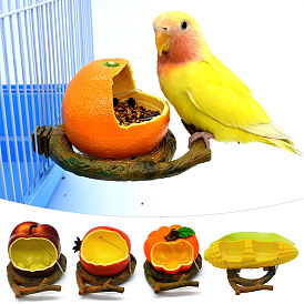 Imitation Fruit/Vegetables Plastic Bird Hanging Feeder, Outdoor Bird Feeder, Garden Decoration Container