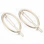 Alloy Hollow Geometric Hair Pin, Ponytail Holder Statement, Hair Accessories for Women, Cadmium Free & Lead Free, Oval