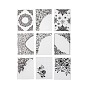 9Pcs 9 Patterns Plastic Fondant Stencil, Cake Baking Embossing Decoration Mold, Cake Fondant Stencil Templates, Crafts DIY Decoration Tools, Rectangle