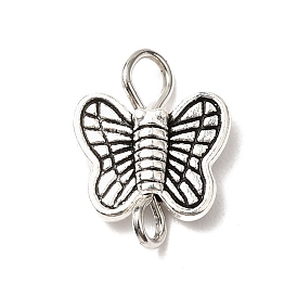 Tibetan Style Alloy Links Connectors, with Iron Eye Pin, Butterfly