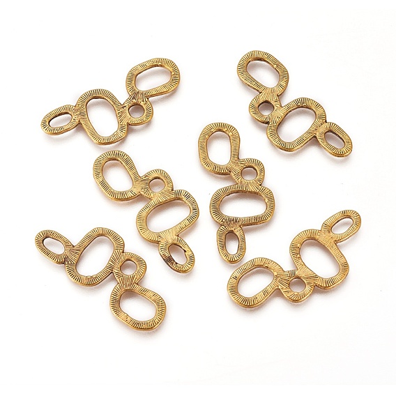 Тибетский стиль пузырьки подвески, без свинца и без кадмия, 35x15x1.5 мм, Около 550 шт / 1000 г