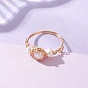 Натуральные перламутровые кольца, украшения из медной проволоки для женщин