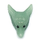 Gemstone Carved Wolf Head Figurines, for Home Office Desktop Feng Shui Ornament