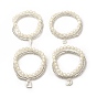2Pcs 2 Style Alloy Charm Multi-strand Bracelets Set, Heart Pattern Acrylic Beaded Stretch Bracelets with Synthetic Hematite for Women