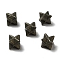 Perlas naturales de pirita, sin agujero / sin perforar, Merkaba estrella