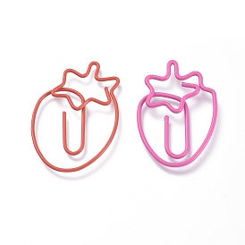 Strawberry Shape Iron Paperclips, Cute Paper Clips, Funny Bookmark Marking Clips