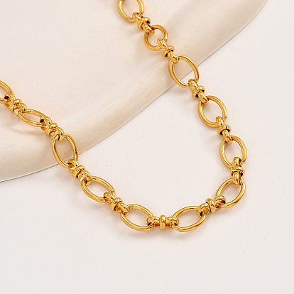 Stainless Steel Oval Link Chain Necklacces