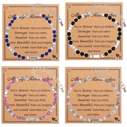 Круглые браслеты из бисера с драгоценными камнями для женщин и мужчин