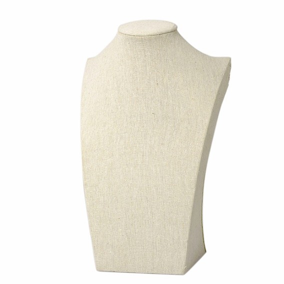 Стереоскопические ожерелье бюст дисплеи, синтетическое дерево ожерелье дисплеи, покрыты конопли