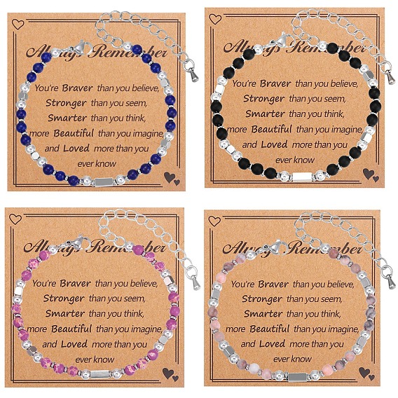 Круглые браслеты из бисера с драгоценными камнями для женщин и мужчин