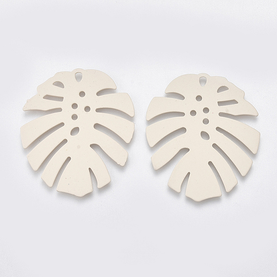 Распыленные окрашенные железные подвески, подвески из тропических листьев, лист монстры