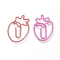 Strawberry Shape Iron Paperclips, Cute Paper Clips, Funny Bookmark Marking Clips
